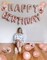 30pcs Pink Rose Gold Birthday Decorations | 3D Mylar Happy Birthday Banner & Confetti Latex Balloons | Party Supplies for Girls, Kids & Women (Rose Gold)